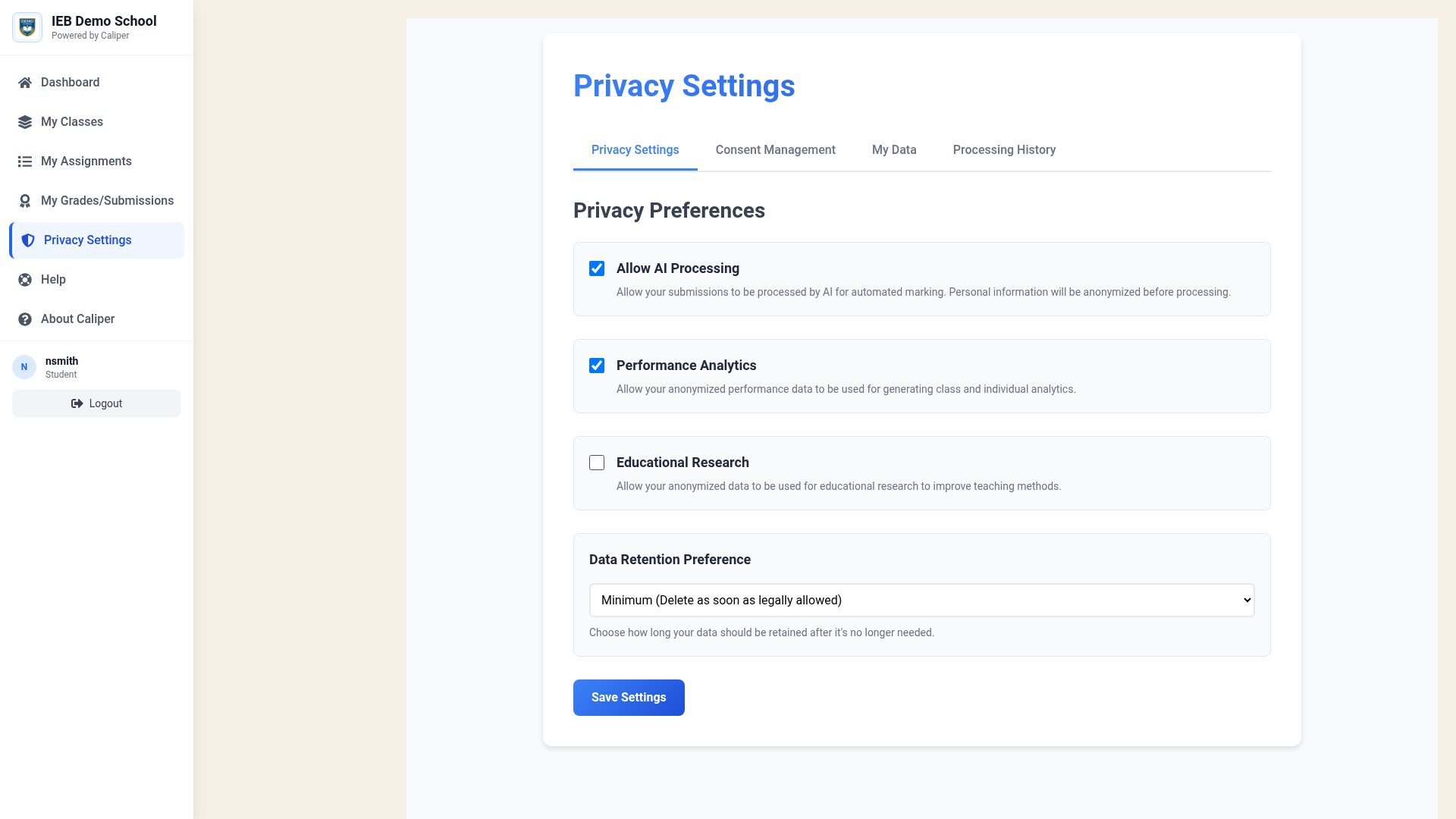 Privacy Settings